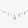 Collana Donna Brosway Chakra BHKN078 in Acciaio Silver con Stella e Cristalli