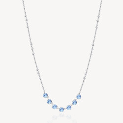 Collana Donna Brosway Symphonia BYM134 in Acciaio Silver con Cristalli Azzurri