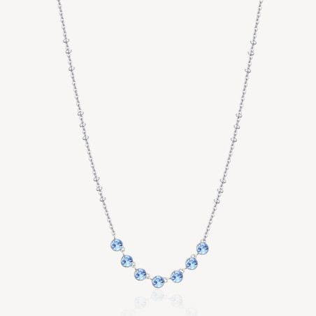Collana Donna Brosway Symphonia BYM134 in Acciaio Silver con Cristalli Azzurri