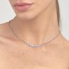 Collana Donna Brosway Symphonia BYM134 in Acciaio Silver con Cristalli Azzurri