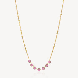 Collana Donna Brosway Symphonia BYM138 in Acciaio Pvd Oro con Cristalli Viola