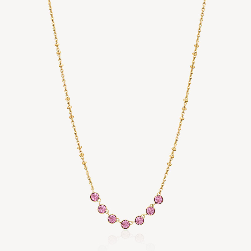 Collana Donna Brosway Symphonia BYM138 in Acciaio Pvd Oro con Cristalli Viola