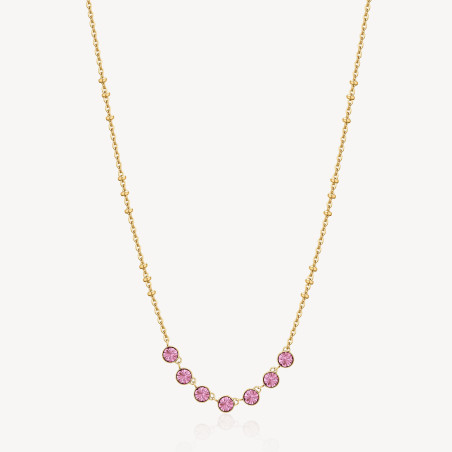Collana Donna Brosway Symphonia BYM138 in Acciaio Pvd Oro con Cristalli Viola