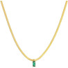 Collana Donna Marlù Sparkles 31CN0001G-S in Acciaio Pvd Oro Snake con Zircone Verde