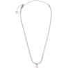 Collana Donna Marlù Sparkles 31CN0001-LF in Acciaio Silver Snake con Zircone Rosa