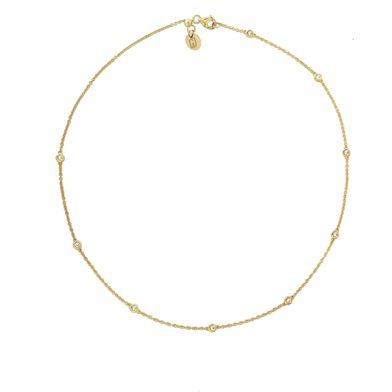 Collana Donna Liujo LJ2466 in Acciaio 316l Pvd Oro Giallo e Zironci Bianchi Collana Donna Liujo LJ2466 in Acciaio 316l Pvd Oro Giallo e Zironci Bianchi