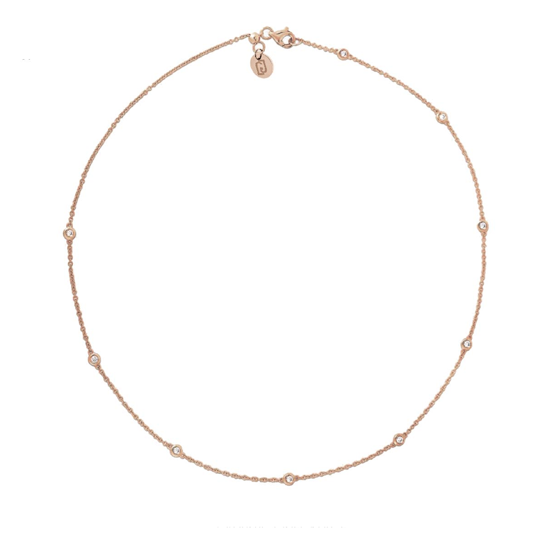 Collana Donna Liujo LJ2472 in Acciaio 3161l Pvd Oro Rosa con Cristalli Bianchi Collana Donna Liujo LJ2472 in Acciaio 3161l Pvd Oro Rosa con Cristalli Bianchi