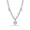 Collana Donna Liujo LJ2319 in Acciaio 3161l Silver con Cuore e Cristalli
