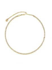 Collana Donna Liujo LJ2476 in Acciaio 3161l Pvd Oro Giallo con Zirconi Cubici Bianchi