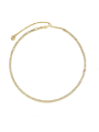 Collana Donna Liujo LJ2476 in Acciaio 3161l Pvd Oro Giallo con Zirconi Cubici Bianchi
