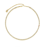 Collana Donna Liujo LJ2476 in Acciaio 3161l Pvd Oro Giallo con Zirconi Cubici Bianchi