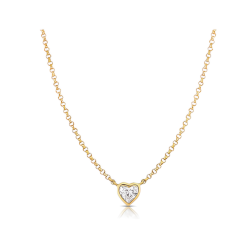 Collana Donna Liujo LJ2531 in Acciaio 3161l Pvd Oro Giallo con Ciondolo Cuore e Zirconi