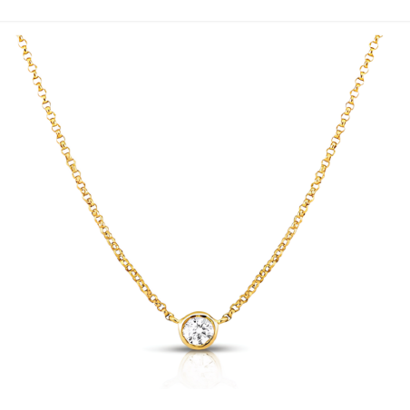 Collana Donna Liujo LJ2533 in Acciaio 3161l Pvd Oro Giallo con Ciondolo Cerchio e Zirconi