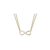 Collana Donna Liujo LJ2514 in Acciaio 3161l Pvd oro Giallo con Infinito Centrale e Zirconi 45+5cm