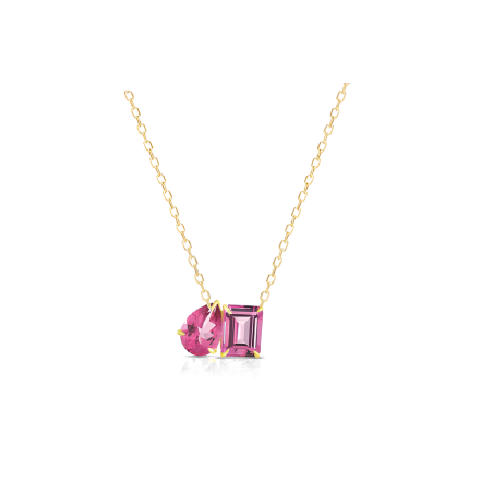 Collana Donna Liujo LJ2548 in Acciaio 3161l Pvd Oro Giallo con Zirconi Viola