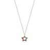 Collana Donna Liujo LJ2451 in Acciaio 3161l Pvd Oro Rosa con Cuore e Zirconi Multicolor
