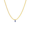 Collana Donna Marlù Sparkles 31CN0001G-B in Acciaio Pvd Oro Snake con Zircone Blu