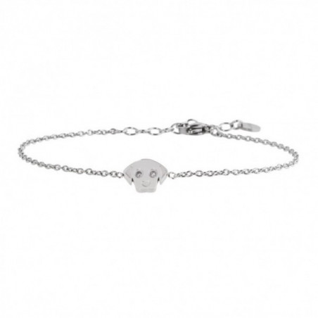 Bracciale Bambina Marlù Time To 18br087 con Cane e Cristalli Colore Argento