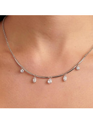 Collana Donna Brosway Affinity BFF180 in Acciaio Silver con Pendenti