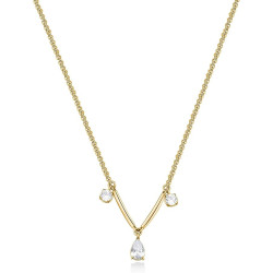 Collana Donna Brosway BFF179 Affinity in Acciaio Pvd Oro Giallo con Cristalli
