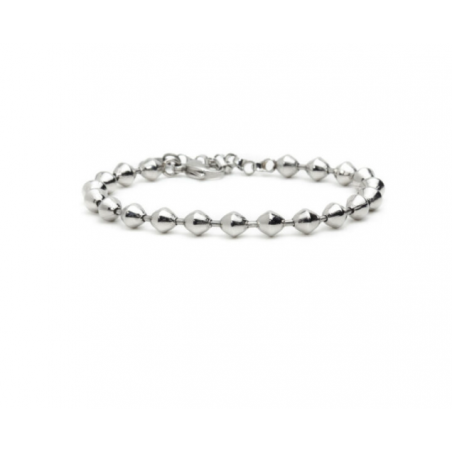 Bracciale Donna Marlù Namastè 13BR090-M in Acciaio Pallini Diamantati Grandi