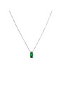 Collana Donna Marlù 33CN0017-V Vision in Acciaio Silver Catena Snake Zircone Verde