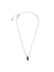 Collana Donna Marlù 33CN0017-V Vision in Acciaio Silver Catena Snake Zircone Verde