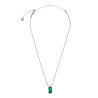 Collana Donna Marlù 33CN0017-V Vision in Acciaio Silver Catena Snake Zircone Verde
