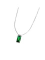 Collana Donna Marlù 33CN0017-V Vision in Acciaio Silver Catena Snake Zircone Verde