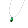 Collana Donna Marlù 33CN0017-V Vision in Acciaio Silver Catena Snake Zircone Verde