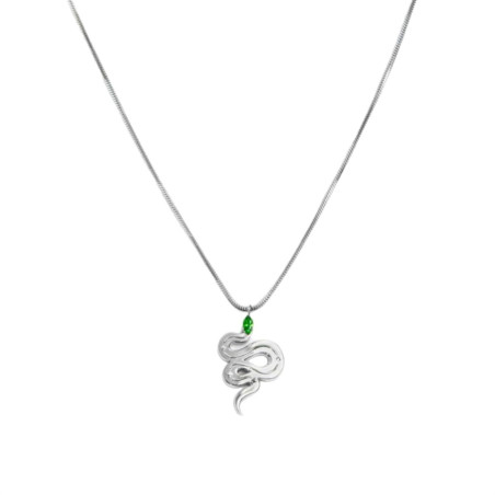 Collana Donna Marlù 33CN0018-V In Acciaio Silver con Serpente Pendente