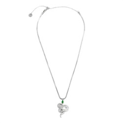 Collana Donna Marlù 33CN0018-V In Acciaio Silver con Serpente Pendente