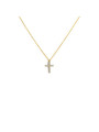Collana Donna Marlù 31CN0005G-W Croce Pendente in Acciaio Oro e ZIrconi