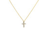 Collana Donna Marlù 31CN0005G-W Croce Pendente in Acciaio Oro e ZIrconi