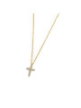 Collana Donna Marlù 31CN0005G-W Croce Pendente in Acciaio Oro e ZIrconi