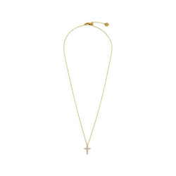 Collana Donna Marlù 31CN0005G-W Croce Pendente in Acciaio Oro e ZIrconi