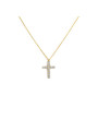 Collana Donna Marlù 31CN0006G-W Croce Pendente in Acciaio Oro Giallo e ZIrconi