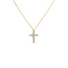 Collana Donna Marlù 31CN0006G-W Croce Pendente in Acciaio Oro Giallo e ZIrconi