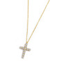 Collana Donna Marlù 31CN0006G-W Croce Pendente in Acciaio Oro Giallo e ZIrconi
