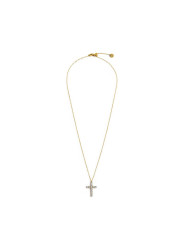 Collana Donna Marlù 31CN0006G-W Croce Pendente in Acciaio Oro Giallo e ZIrconi