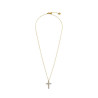 Collana Donna Marlù 31CN0006G-W Croce Pendente in Acciaio Oro Giallo e ZIrconi