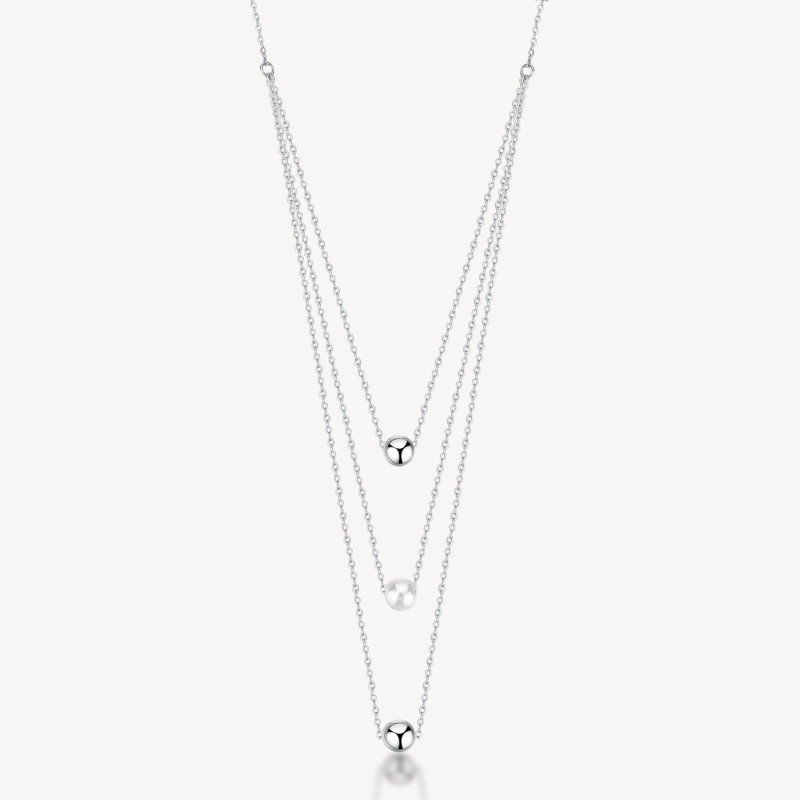 Collana Donna BRosway Perfect BPC07 Multifilo con Perle in Acciaio Silver Collana Donna BRosway Perfect BPC07 Multifilo con Perle in Acciaio Silver