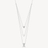 Collana Donna BRosway Perfect BPC07 Multifilo con Perle in Acciaio Silver