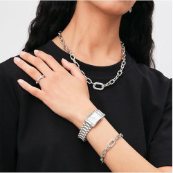 Collana Donna Daniel Wellington carbine crystal DW00400607 Catena Acciaio Silver