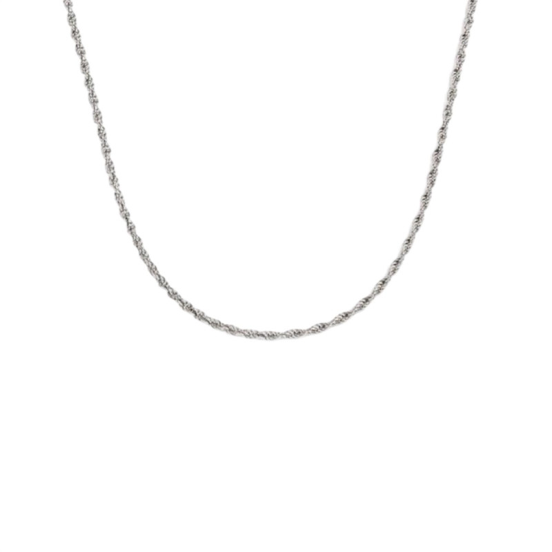 Collana Unisex Marlù 33cn0028 Catena Corda Acciaio Silver