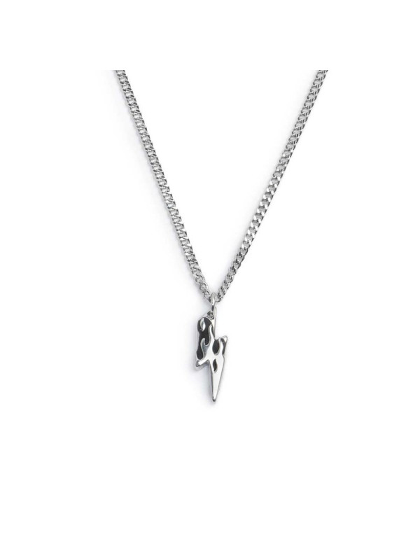 Collana Unisex Marlù 33CO0023 Acciaio Silver Fulmine