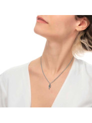 Collana Unisex Marlù 33CO0023 Acciaio Silver Fulmine