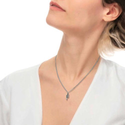 Collana Unisex Marlù 33CO0023 Acciaio Silver Fulmine