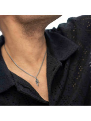 Collana Unisex Marlù 33CO0023 Acciaio Silver Fulmine