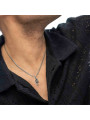 Collana Unisex Marlù 33CO0023 Acciaio Silver Fulmine